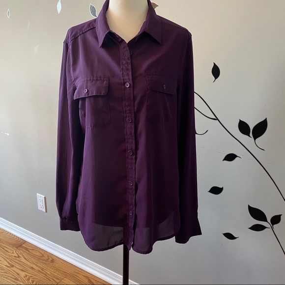 American Eagle Outfitters semi sheer blouse